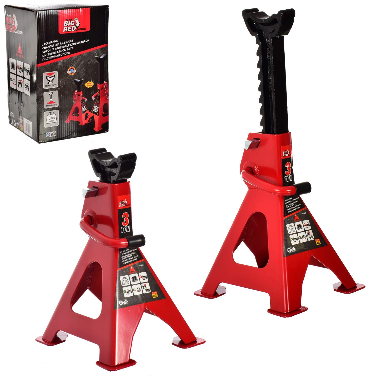 2X 3Ton Unterstellböcke Abstellböcke Stützböcke Set 288-428mm 3000kg 2X 3Ton Unterstellböcke Abstellböcke Stützböcke Set 288-428mm 3000kg von TC TECHNIC