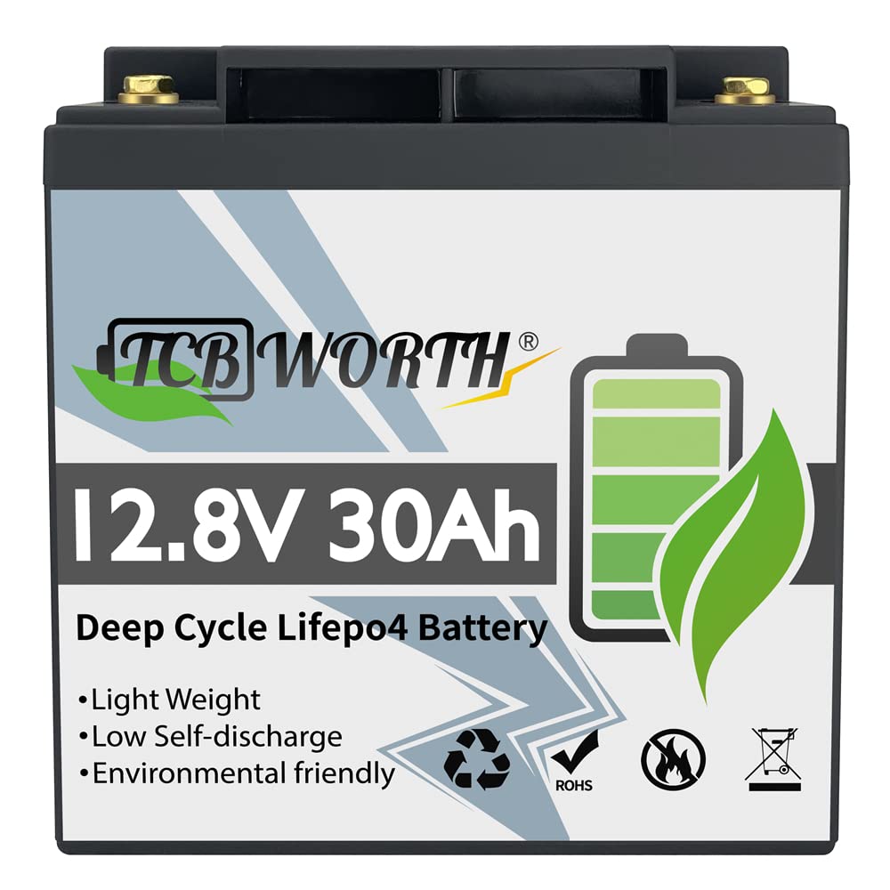 12V 30AH LiFePO4 Batterie Grade A Zellen mit BMS Deep Cycle 10000+ Mal, geeignet für Solar, Wohnmobil, Anhänger, Boot, Standserie und Parallel 12V 30AH LiFePO4 Batterie Grade A Zellen mit BMS Deep Cycle 10000+ Mal, geeignet für Solar, Wohnmobil, Anhänger, Boot, Standserie und Parallel von TCBWORTH