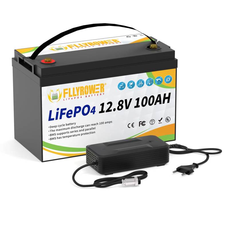 LifePo4 Batterie 12V 100Ah Deep Cycles 12V mit BMS für Trolling Motor Solar Wohnmobil Haushaltsgeräte Marine Golfwagen Netzteil Notbeleuchtung… von TCBWORTH