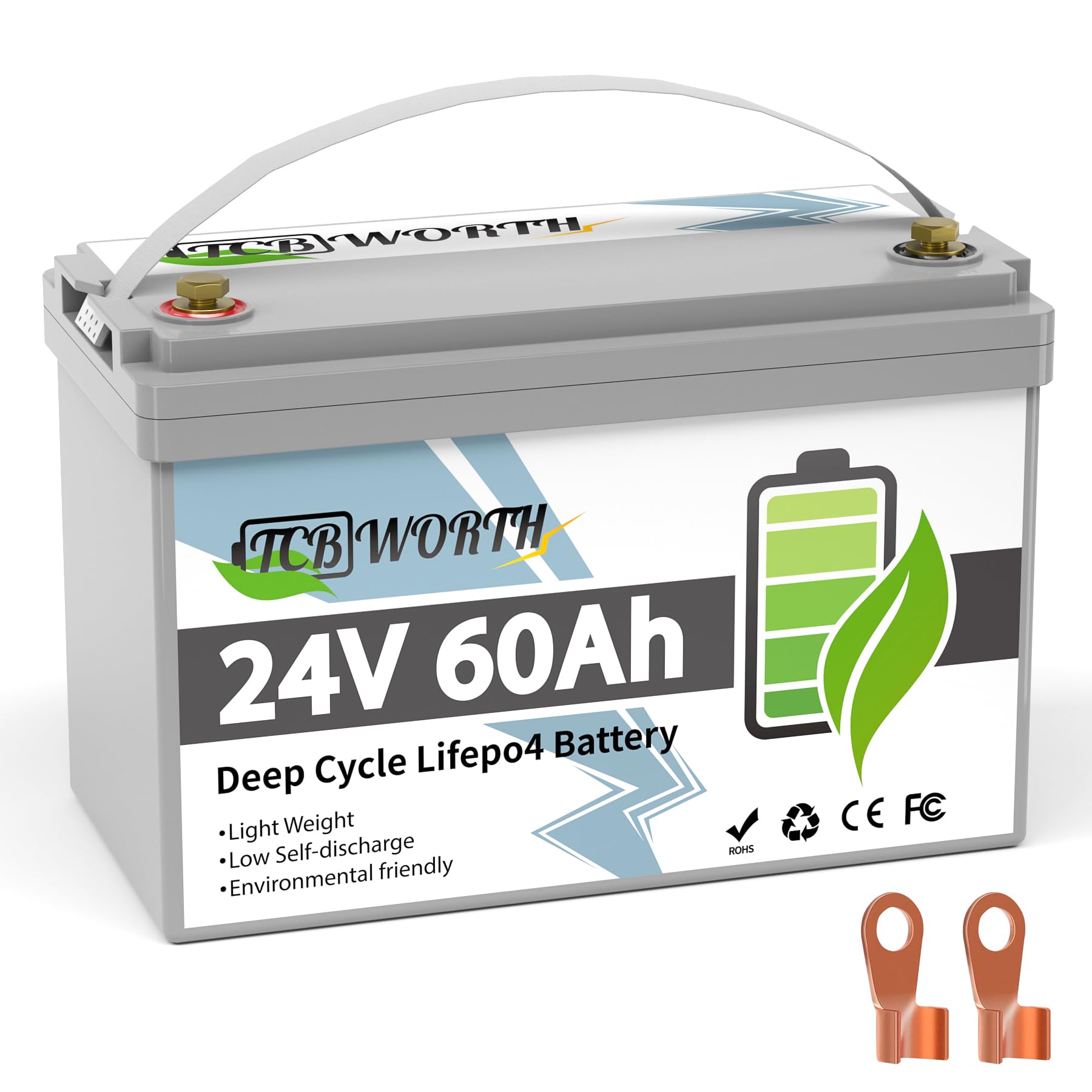 TCBWORTH LiFePO4 60Ah 24V Batterie, lithium batterie 60A BMS, 4000-15000 Zyklen Deep Cycle akku, Perfekter Ersatz für Blei-Säure Batterien für wohnmobil, Camping, Solar Home Systeme TCBWORTH LiFePO4 60Ah 24V Batterie, lithium batterie 60A BMS, 4000-15000 Zyklen Deep Cycle akku, Perfekter Ersatz für Blei-Säure Batterien für wohnmobil, Camping, Solar Home Systeme von TCBWORTH