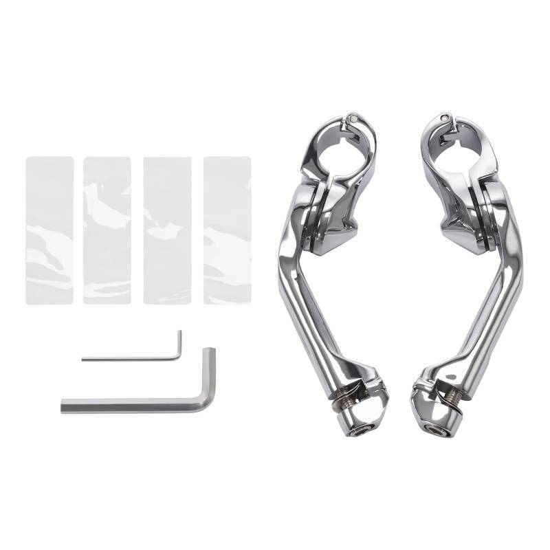 TCMT 32 mm 3,2 cm chrom Long abgewinkelt Highway Engine Guard Fuß Peg für Harley Davidson von TCMT