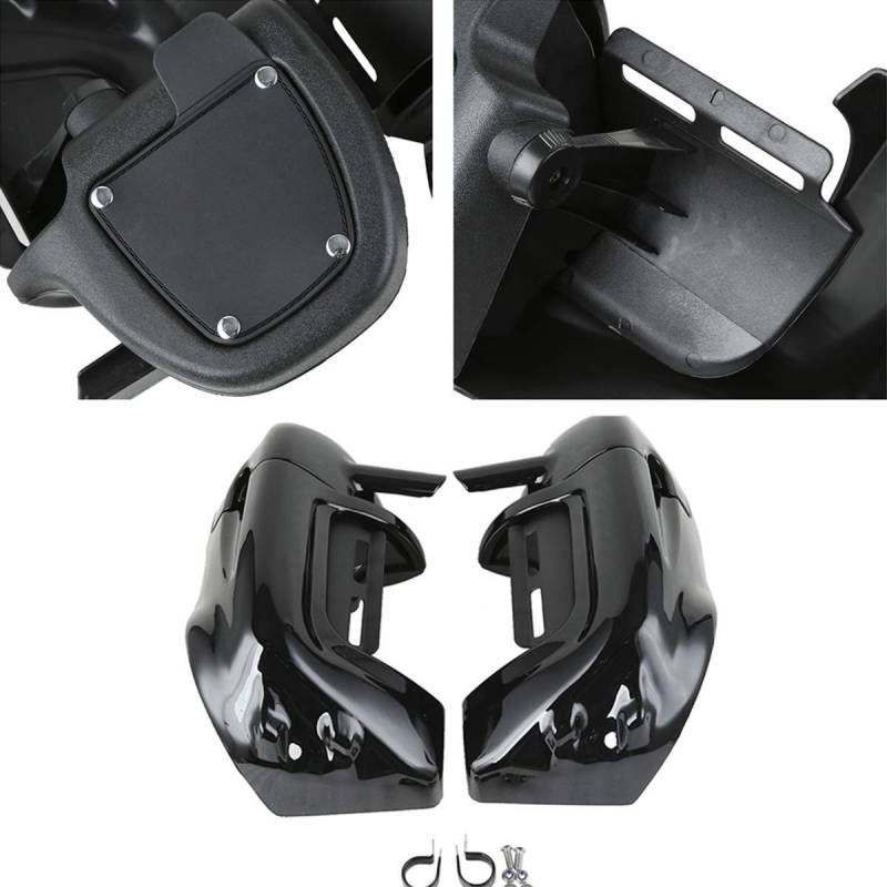 TCMT Glänzende untere belüftete Beinverkleidungen Handschuhfach Passend für Harley Road King Road Glide Street Glide Electra Glide Ultra-Classic 1983-2013 von TCMT