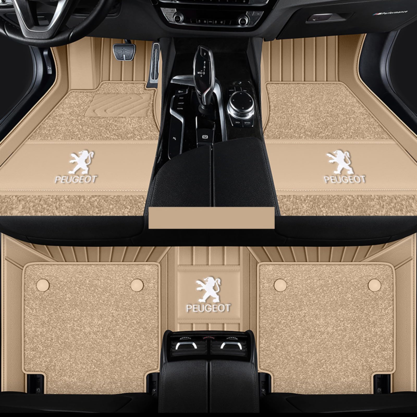 1 Satz Autofußmatten für Peugeot 3008 17-23 Teppich rutschfeste Granulierte Rückseite Wasserdicht Alle Wetterbedingungen Schützen,normal-BeigeStyle 1 Satz Autofußmatten für Peugeot 3008 17-23 Teppich rutschfeste Granulierte Rückseite Wasserdicht Alle Wetterbedingungen Schützen,normal-BeigeStyle von TCMYQS