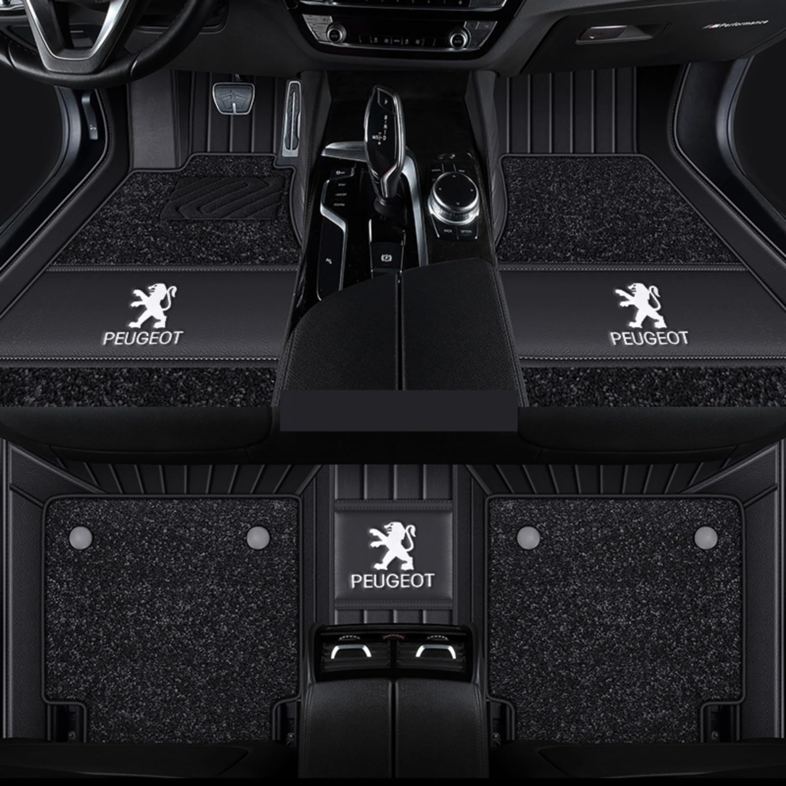 1 Satz Autofußmatten für Peugeot 3008 17-23 Teppich rutschfeste Granulierte Rückseite Wasserdicht Alle Wetterbedingungen Schützen,normal-BlackStyle 1 Satz Autofußmatten für Peugeot 3008 17-23 Teppich rutschfeste Granulierte Rückseite Wasserdicht Alle Wetterbedingungen Schützen,normal-BlackStyle von TCMYQS