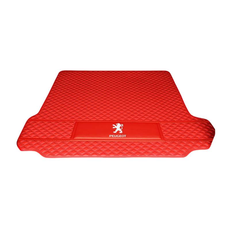 1 Set Kofferraummatte für Peugeot 2008 20-24, maßgeschneiderte Passform X 7-Sitzer Stoßstangenschutz, wasserdicht, Original 3D x 7-Sitzer-Scanning,Normal-RedStyle von TCMYQS