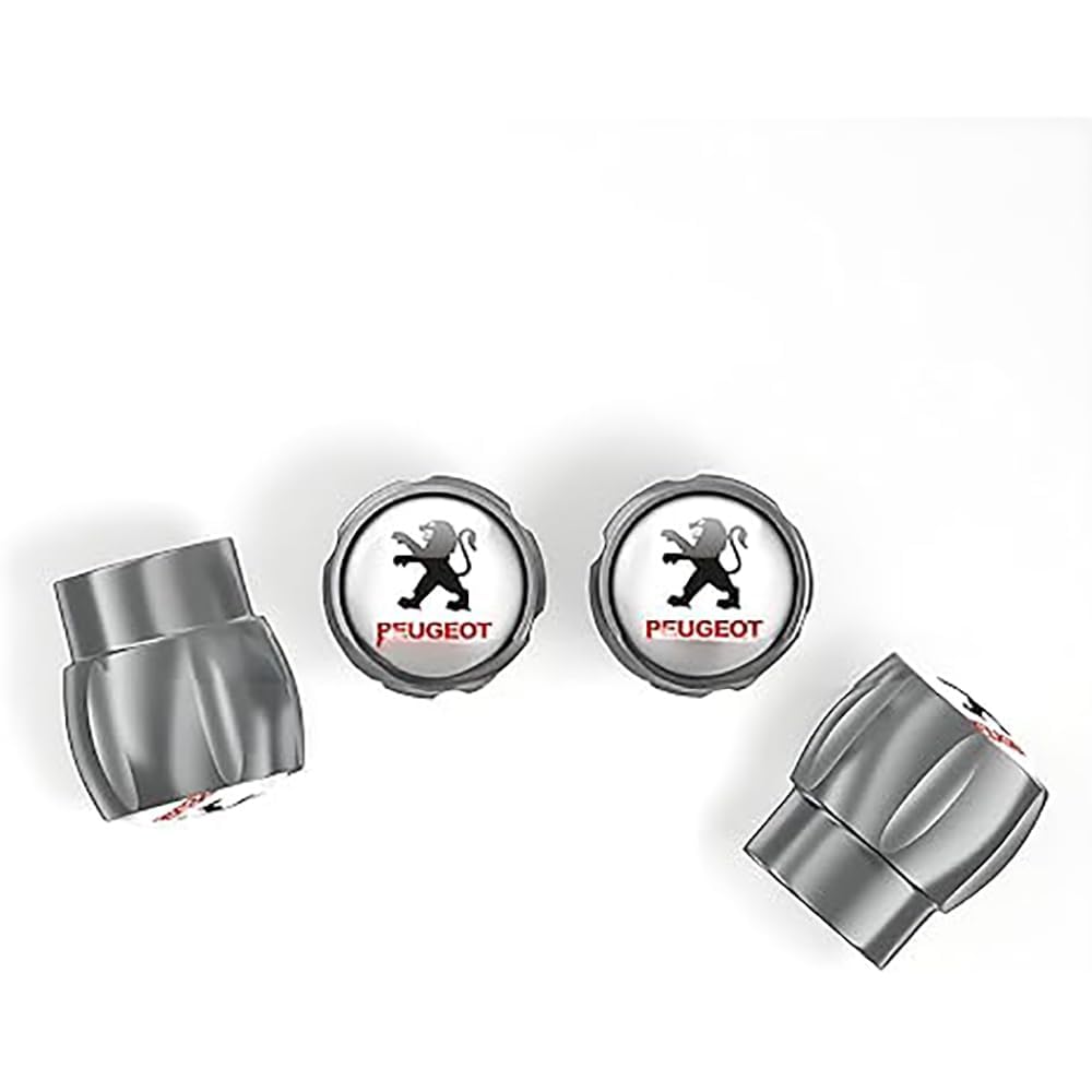 Autoreifen-Ventilkappen für Peugeot 206 207 301 307 308 508 607 2008 3008 4008, Autoreifen-Staubkappen, korrosionsbeständige Dichtung, Autoreifen-Zubehör.,normal-D/Grey Autoreifen-Ventilkappen für Peugeot 206 207 301 307 308 508 607 2008 3008 4008, Autoreifen-Staubkappen, korrosionsbeständige Dichtung, Autoreifen-Zubehör.,normal-D/Grey von TCMYQS