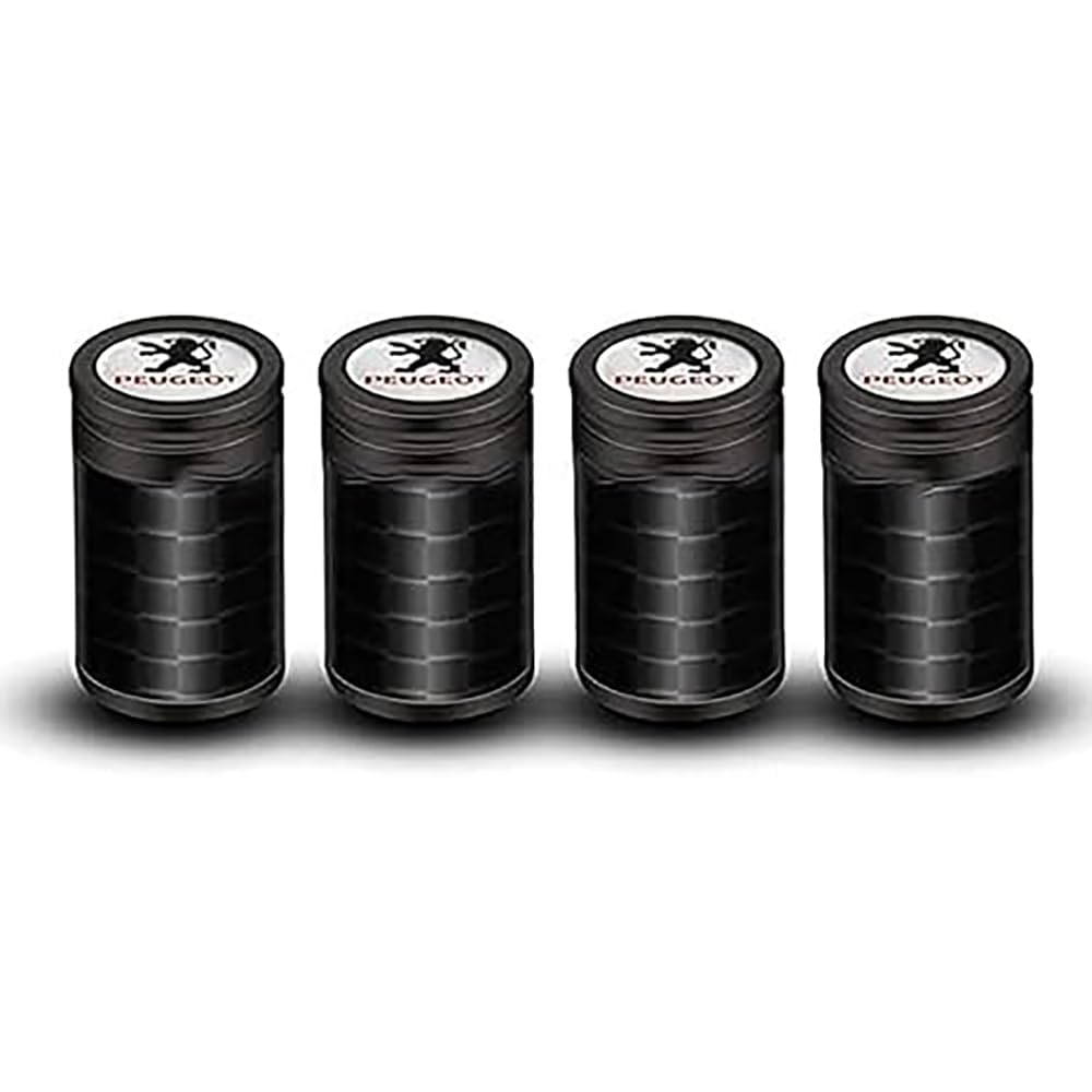 Autoreifen-Ventilkappen für Peugeot 206 207 301 307 308 508 607 2008 3008 4008, Autoreifen-Staubkappen, korrosionsbeständige Dichtung,normal-A/Black Autoreifen-Ventilkappen für Peugeot 206 207 301 307 308 508 607 2008 3008 4008, Autoreifen-Staubkappen, korrosionsbeständige Dichtung,normal-A/Black von TCMYQS