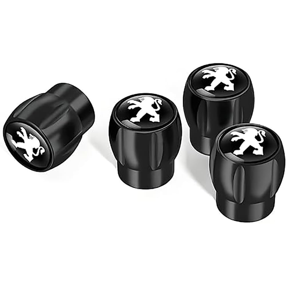 Autoreifen-Ventilkappen für Peugeot 206 207 301 307 308 508 607 2008 3008 4008, Autoreifen-Staubkappen, korrosionsbeständige Dichtung,normal-A/Black Autoreifen-Ventilkappen für Peugeot 206 207 301 307 308 508 607 2008 3008 4008, Autoreifen-Staubkappen, korrosionsbeständige Dichtung,normal-A/Black von TCMYQS