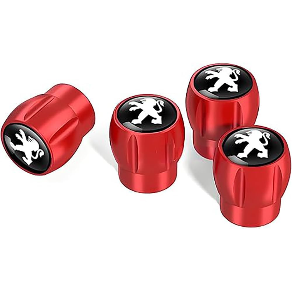 Autoreifen-Ventilkappen für Peugeot 206 207 301 307 308 508 607 2008 3008 4008, Autoreifen-Staubkappen, korrosionsbeständige Dichtung,normal-C/Red Autoreifen-Ventilkappen für Peugeot 206 207 301 307 308 508 607 2008 3008 4008, Autoreifen-Staubkappen, korrosionsbeständige Dichtung,normal-C/Red von TCMYQS