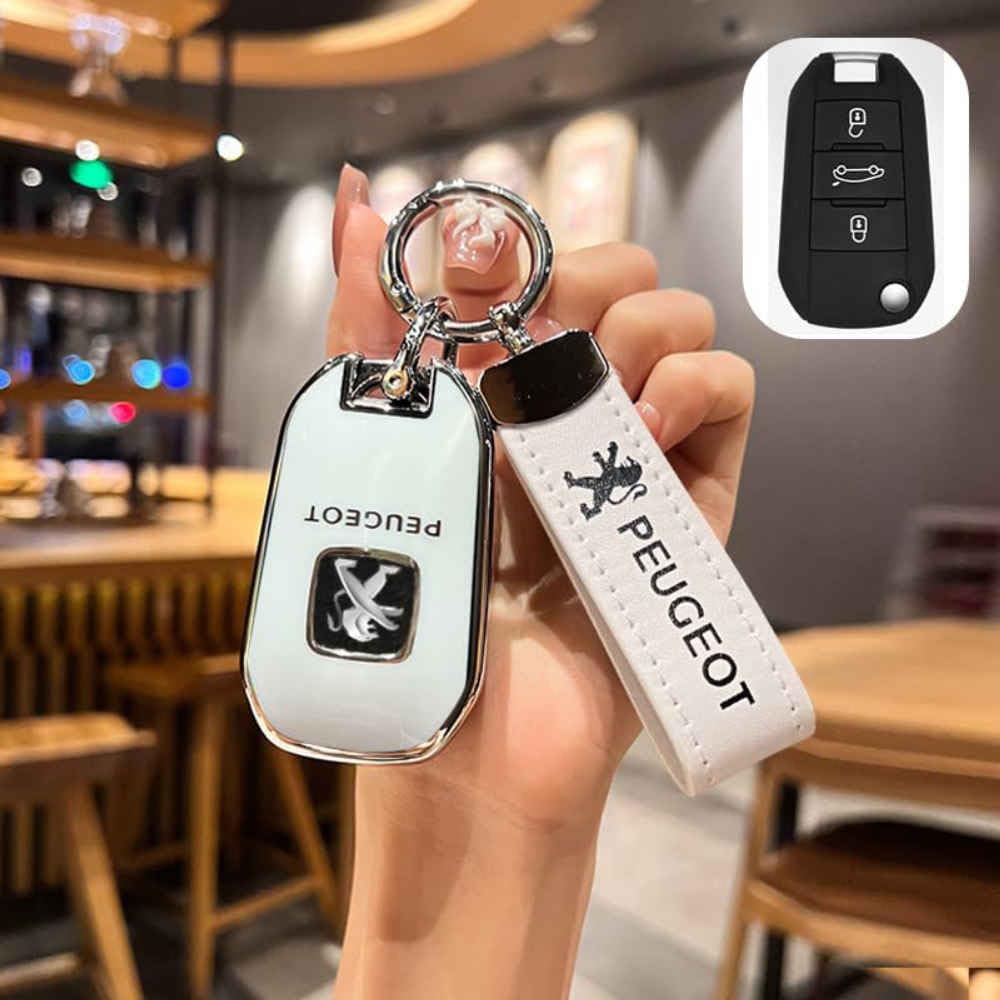 Autoschlüsseletui für Peugeot Traveller Standard 2016-2023. Schlüsseletui-Abdeckung mit Schlüsselanhänger, Rundumschutz, Autoschlüsselschutz, Innenausstattung,normal-White-b Autoschlüsseletui für Peugeot Traveller Standard 2016-2023. Schlüsseletui-Abdeckung mit Schlüsselanhänger, Rundumschutz, Autoschlüsselschutz, Innenausstattung,normal-White-b von TCMYQS