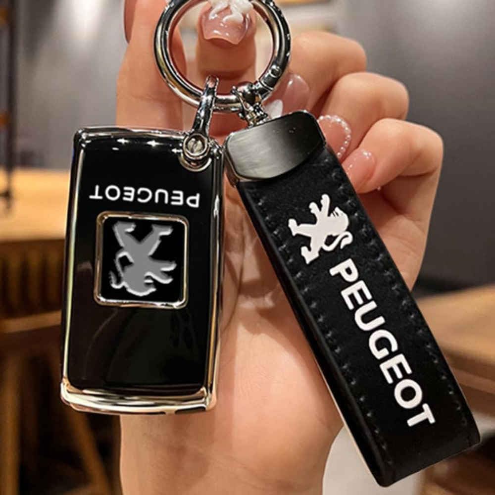 Autoschlüsselhülle für Peugeot 2008–2023, Schlüsselanhängerhülle mit Schlüsselring, Rundumschutz, Autoschlüsselschutz, Schlüsselhülle, Innenausstattung,normal-Black-c Autoschlüsselhülle für Peugeot 2008–2023, Schlüsselanhängerhülle mit Schlüsselring, Rundumschutz, Autoschlüsselschutz, Schlüsselhülle, Innenausstattung,normal-Black-c von TCMYQS