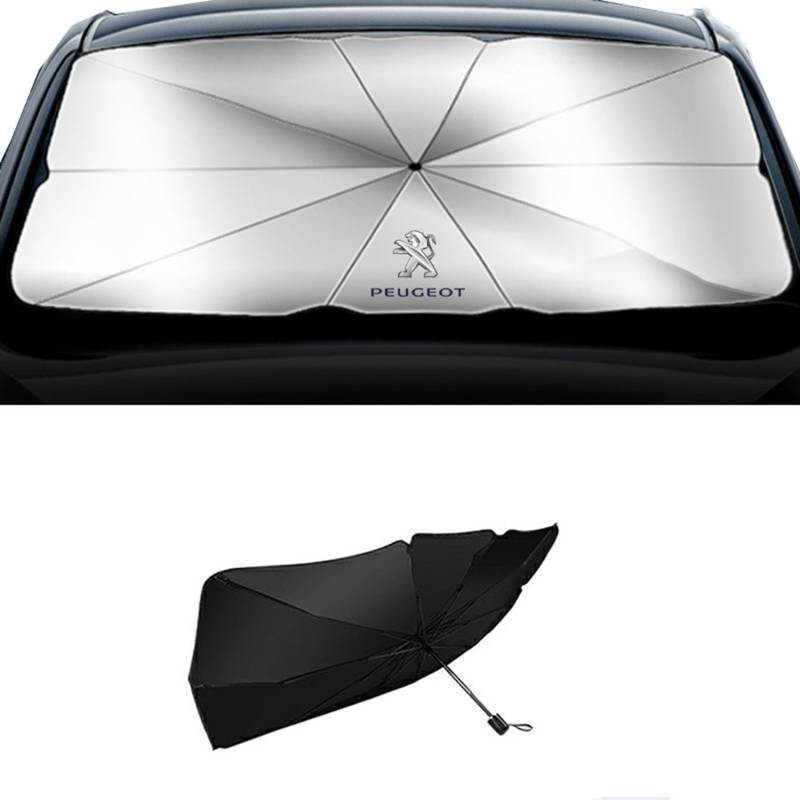 Maßgeschneiderter Sonnenschutz für die Windschutzscheibe von Peugeot 2008/3008/4007/4008/5008/Bipper Tepee/Partner/iON/Wagon Estate. Hochtemperaturbeständiger Klappsonnenschirm,XL-normal von TCMYQS