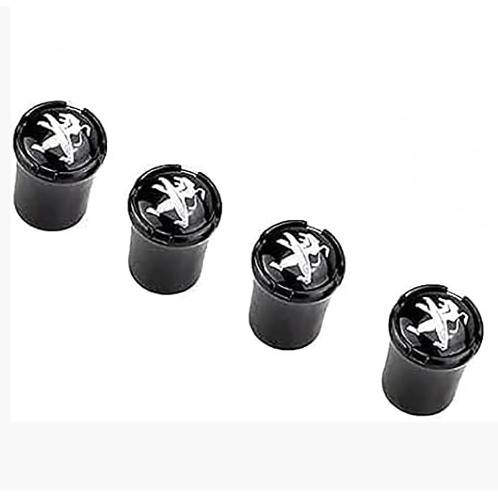 Ventilkappen für Peugeot, Staubkappen für Autoreifen, korrosionsbeständige Reifenluftkappen, Autozubehör,normal-A/Black Ventilkappen für Peugeot, Staubkappen für Autoreifen, korrosionsbeständige Reifenluftkappen, Autozubehör,normal-A/Black von TCMYQS