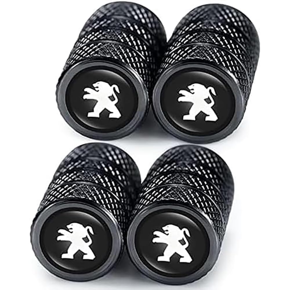 Ventilkappen für Peugeot, Staubkappen für Autoreifen, korrosionsbeständige Reifenluftkappen, Autozubehör,normal-A/Black Ventilkappen für Peugeot, Staubkappen für Autoreifen, korrosionsbeständige Reifenluftkappen, Autozubehör,normal-A/Black von TCMYQS