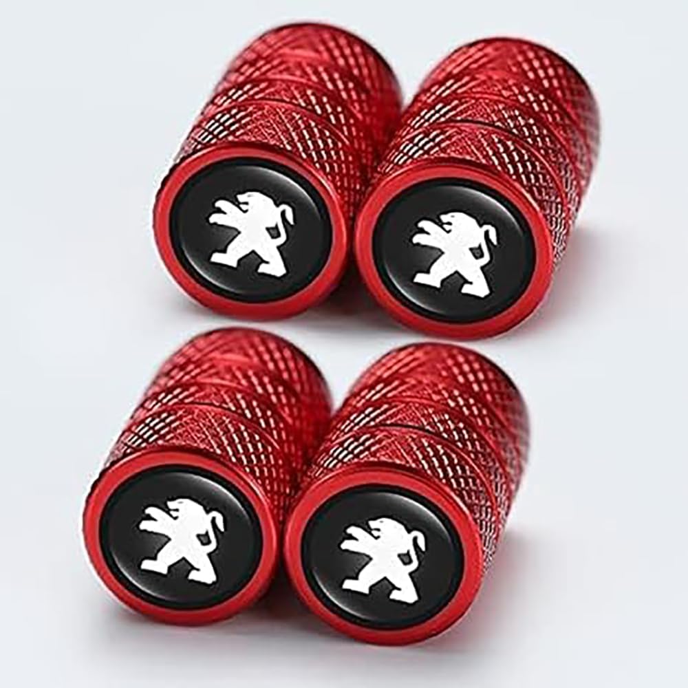 Ventilkappen für Peugeot, Staubkappen für Autoreifen, korrosionsbeständige Reifenluftkappen, Autozubehör,normal-B/Red Ventilkappen für Peugeot, Staubkappen für Autoreifen, korrosionsbeständige Reifenluftkappen, Autozubehör,normal-B/Red von TCMYQS