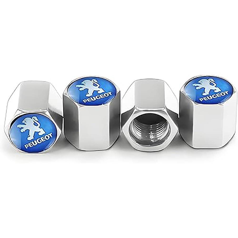 Ventilkappen für Peugeot, Staubkappen für Autoreifen, korrosionsbeständige Reifenluftkappen, Autozubehör,normal-B/Silver Ventilkappen für Peugeot, Staubkappen für Autoreifen, korrosionsbeständige Reifenluftkappen, Autozubehör,normal-B/Silver von TCMYQS
