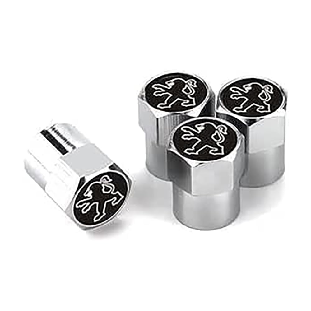 Ventilkappen für Peugeot, Staubkappen für Autoreifen, korrosionsbeständige Reifenluftkappen, Autozubehör,normal-B/Silver Ventilkappen für Peugeot, Staubkappen für Autoreifen, korrosionsbeständige Reifenluftkappen, Autozubehör,normal-B/Silver von TCMYQS