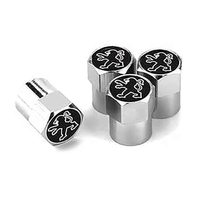 Ventilkappen für Peugeot, Staubkappen für Autoreifen, korrosionsbeständige Reifenluftkappen, Autozubehör,normal-B/Silver von TCMYQS