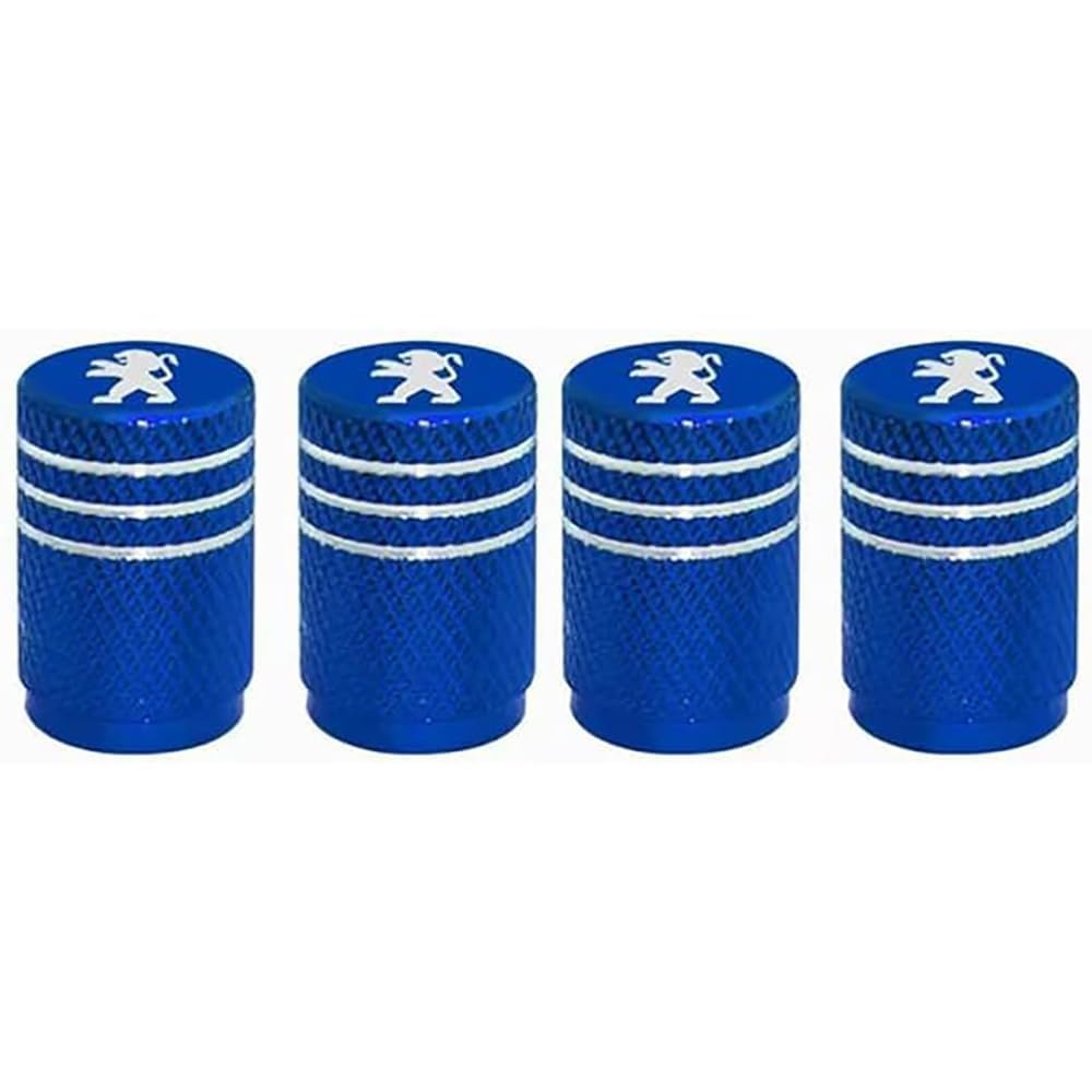 Ventilkappen für Peugeot, Staubkappen für Autoreifen, korrosionsbeständige Reifenluftkappen, Autozubehör,normal-C/Blue Ventilkappen für Peugeot, Staubkappen für Autoreifen, korrosionsbeständige Reifenluftkappen, Autozubehör,normal-C/Blue von TCMYQS