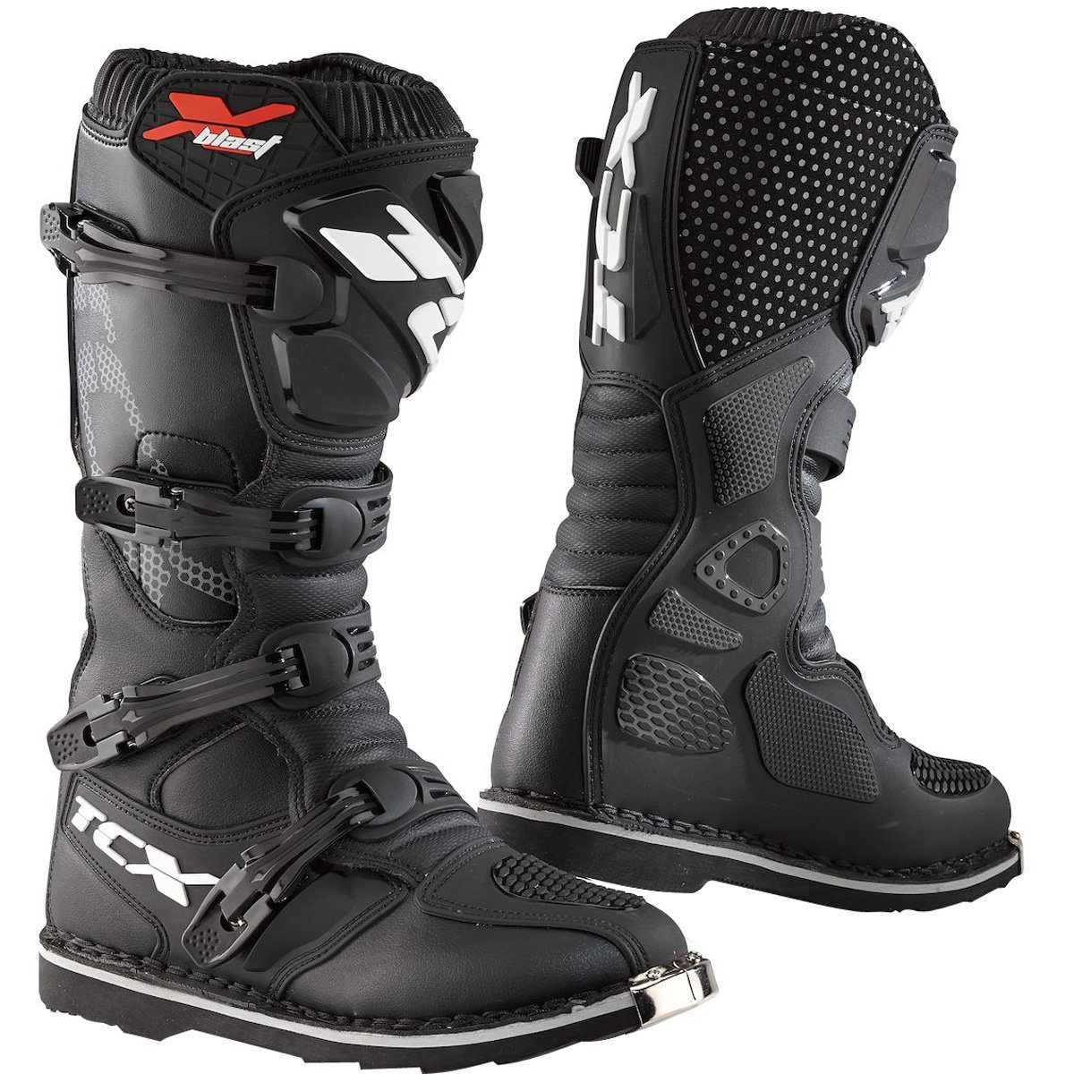 TCX - X-Blast, Herren-Motocross-Stiefel, Enduro-Stiefel, Off-Road-Stiefel mit Mikrofaser-Obermaterial und Goodyear-Laufsohle, Schwarz von TCX