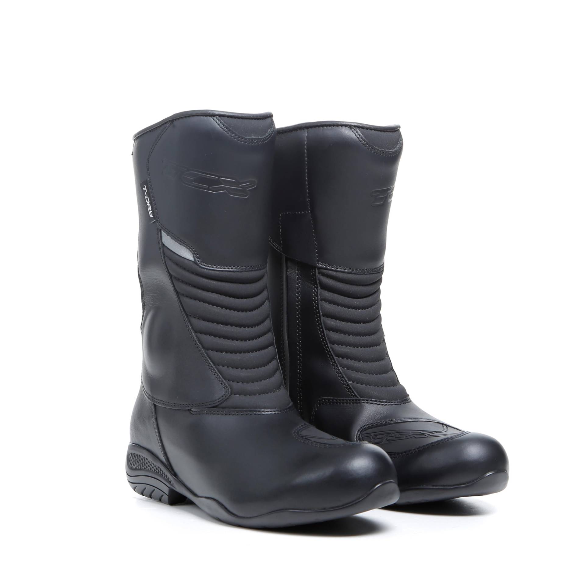 TCX - Lady Aura Plus Waterproof, Damen-Motorradstiefel, Wasserdichter Damen-Tourenstiefel mit T-DRY-Membran, Obermaterial aus Leder, Elastischer Reißverschluss und Klettverschluss, Schwarz TCX - Lady Aura Plus Waterproof, Damen-Motorradstiefel, Wasserdichter Damen-Tourenstiefel mit T-DRY-Membran, Obermaterial aus Leder, Elastischer Reißverschluss und Klettverschluss, Schwarz von TCX