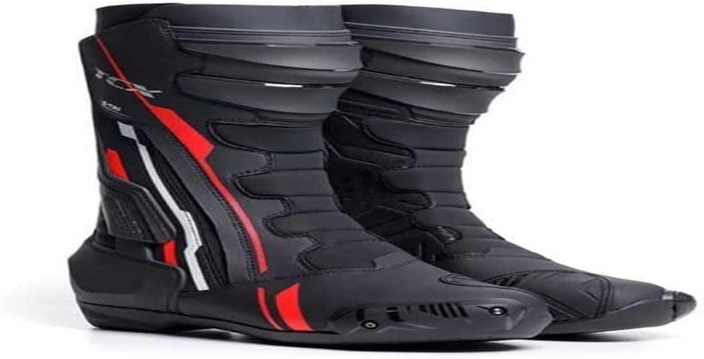 TCX - S-TR1, Herren-Motorradstiefel, Sportlich und Zertifiziert, Motorradstiefel mit Mikrofaser-Obermaterial, Seitlichem Elastik-Reißverschluss und Klettverschluss, Schwarz/Rot/Weiß TCX - S-TR1, Herren-Motorradstiefel, Sportlich und Zertifiziert, Motorradstiefel mit Mikrofaser-Obermaterial, Seitlichem Elastik-Reißverschluss und Klettverschluss, Schwarz/Rot/Weiß von TCX