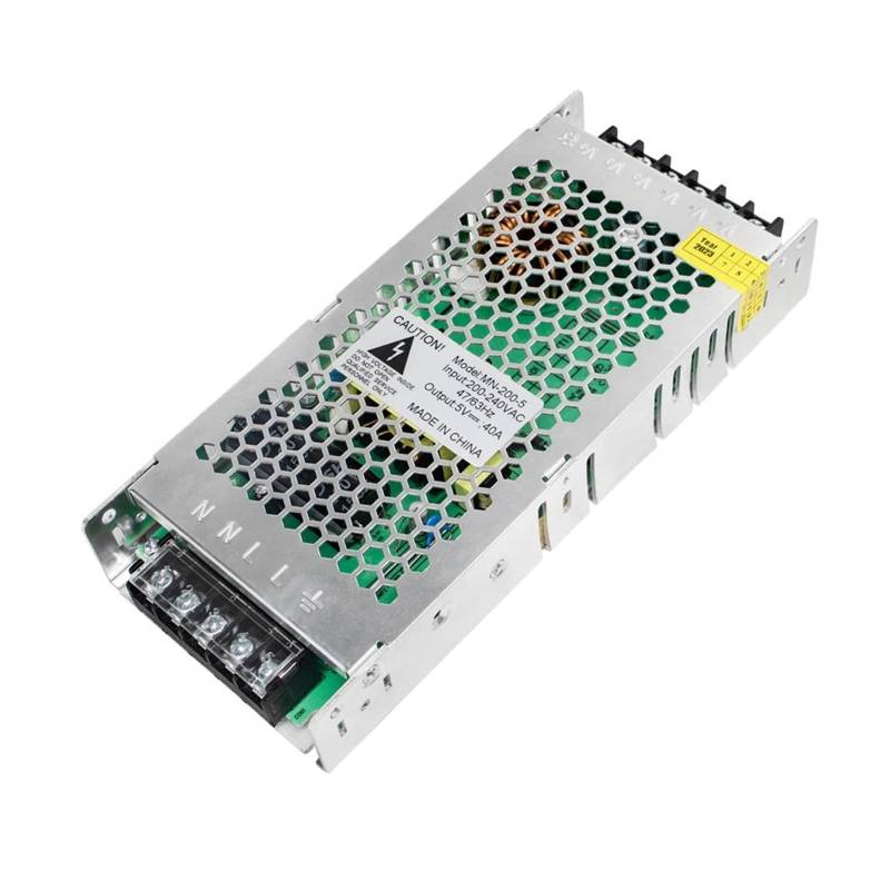 5V 40A LED Power Supply Lighting Transformer 200W Led Driver Adapter For WS2812B WS2813 WS2801 SK6812 SK9822 Strip AC200-240V von TCYNNQVD