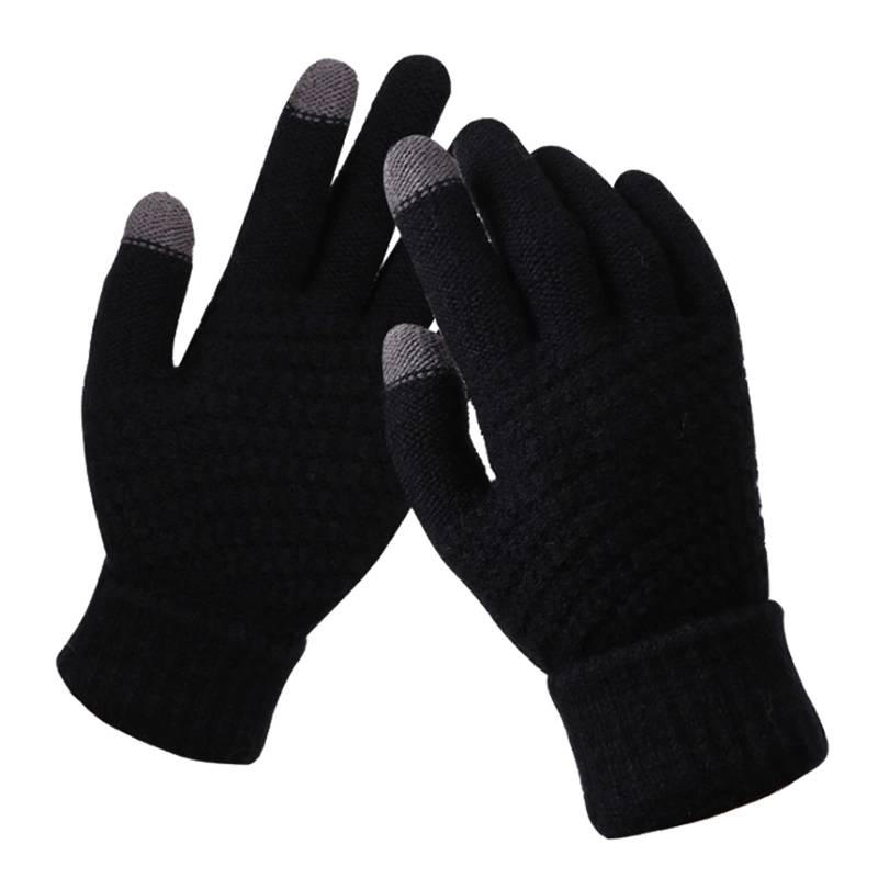 TDEOK Damen- und Herren-Dick-Kaltfarben-Radsport-Strickhandschuhe Warm Fest Charleston Weiß (C #1, One Size) von TDEOK