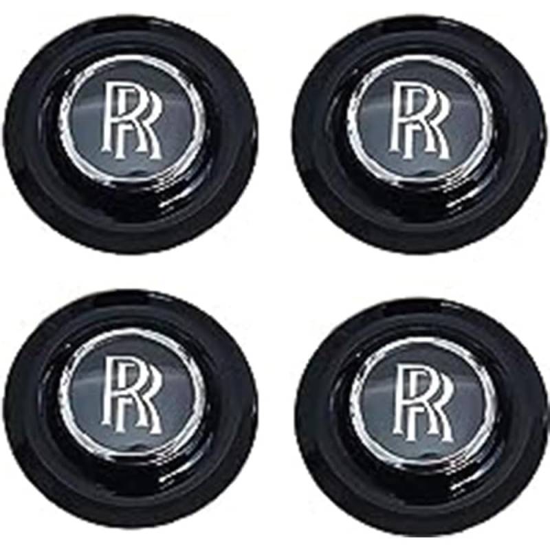 4 Stück Auto Nabendeckel für Rolls Royce Phantom Ghost Wraith Dawn 60MM Nabenkappen Wasserdicht Radnabendeckel Radnaben-Mittelabdeckungen Radnabenkappen von TDQTVH