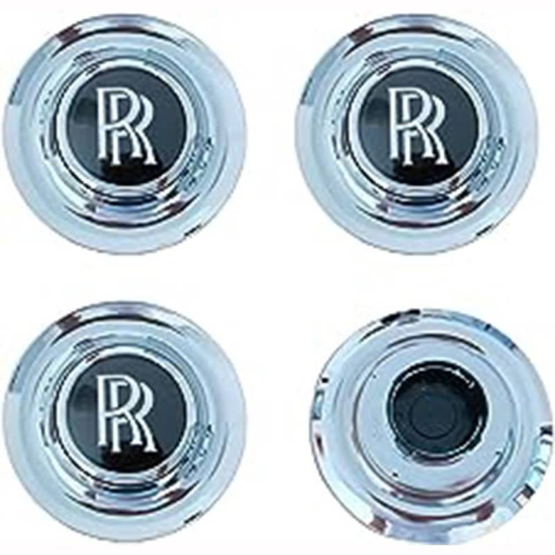 4 Stück Auto Nabendeckel für Rolls Royce Phantom Ghost Wraith Dawn 60MM Nabenkappen Wasserdicht Radnabendeckel Radnaben-Mittelabdeckungen Radnabenkappen von TDQTVH