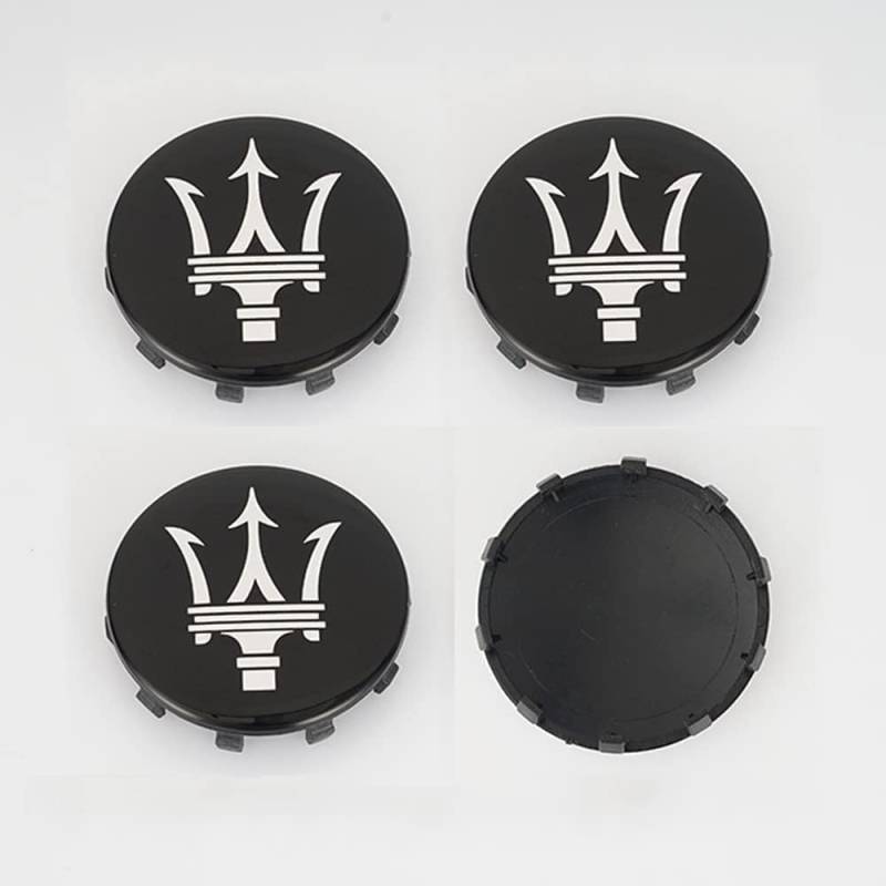 4 Stück Radkappe fürs Auto für Maserati 60MM Radnabenabdeckung Radkappen Radzierblenden Radblenden Zierdeckel Radzierkappe Felgenabdeckung von TDQTVH