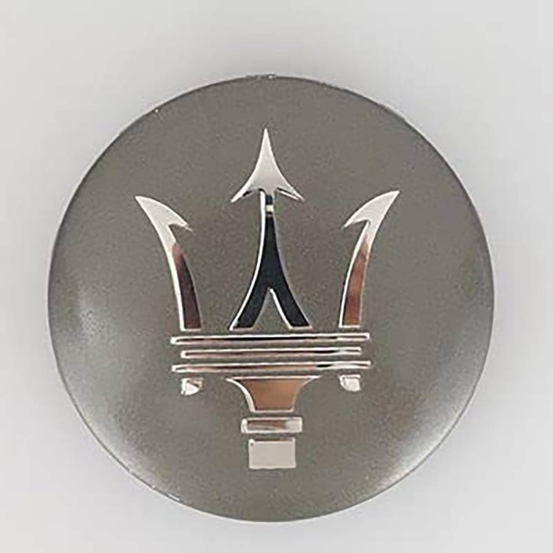 4 Stück Radkappe fürs Auto für Maserati Gran Turismo Ghibli Quattroporte Coupe GT 60mm Radnabenabdeckung Radkappen Radzierblenden Radblenden Radzierkappe Felgenabdeckung,Gray Silver von TDQTVH
