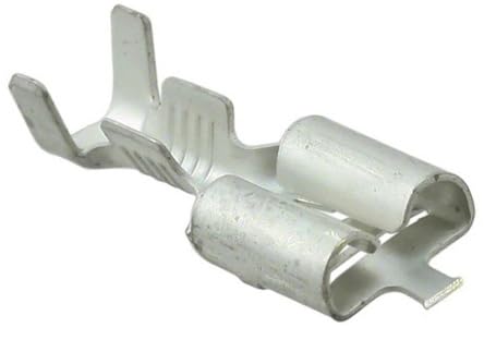 TE Connectivity FASTIN-FASTON .250 Flachsteckhülse, Unisoliert, 6.35 x 0.81mm, Buchse, 0.8mm² - 2mm², 18AWG min von TE Connectivity