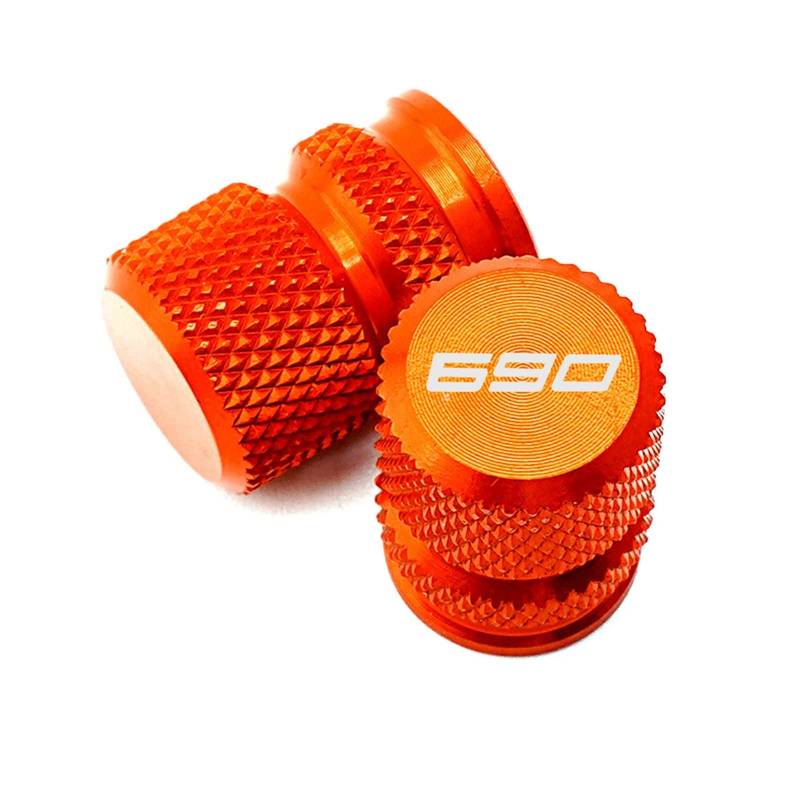 TEAUSA Passend for KTM 690 SMC Duke 690SMC SMC R 690Duke 2009-2019 2020 2021 2022 Motorrad Ventilkappen M10 Schwingenspulen Slider Stand Schrauben (Size : Valve caps-Orange) von TEAUSA