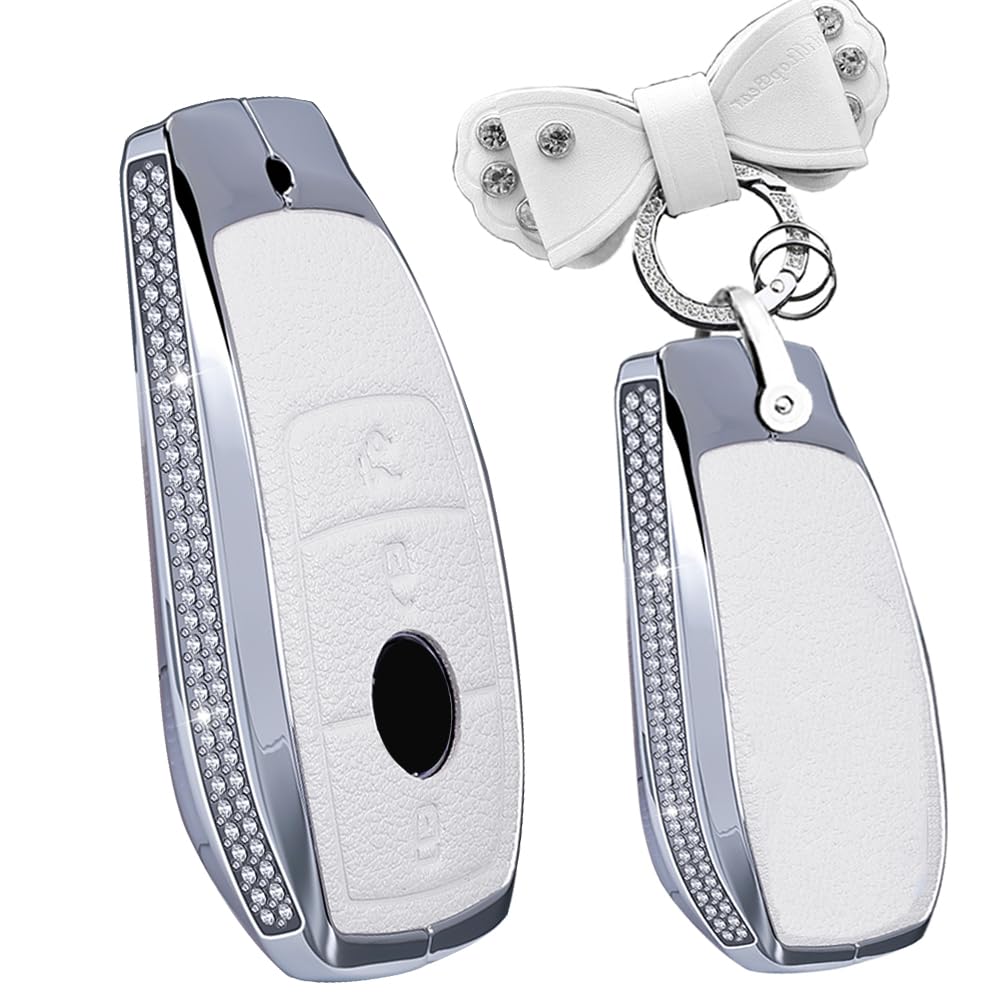 TECART Aluminiumlegierung Autoschlüssel Hülle Passt für Passt für Mercedes Benz A C E S G Klasse GLC CLE CLA W177 W205 W213 W222 S63 AMG Diamond Autoschlüssel Schlüsselcover Zubehör 3 Taste Weiß A TECART Aluminiumlegierung Autoschlüssel Hülle Passt für Passt für Mercedes Benz A C E S G Klasse GLC CLE CLA W177 W205 W213 W222 S63 AMG Diamond Autoschlüssel Schlüsselcover Zubehör 3 Taste Weiß A von TECART