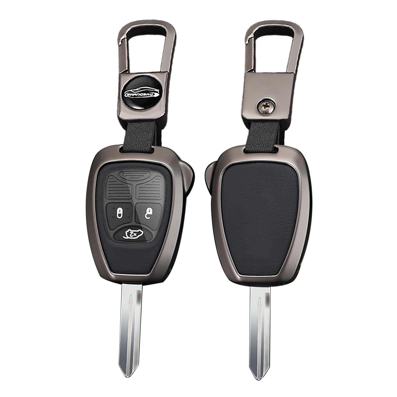 TECART Autoschlüssel Hülle Leder Passt für Jeep Wrangler Compass Commander Grand Cherokee Schlüsselhülle Passt für Chrysler 300C Dodge JCUV Nitro RAM Schlüsselgehäuse Schlüsselanhänger A Schwarz TECART Autoschlüssel Hülle Leder Passt für Jeep Wrangler Compass Commander Grand Cherokee Schlüsselhülle Passt für Chrysler 300C Dodge JCUV Nitro RAM Schlüsselgehäuse Schlüsselanhänger A Schwarz von TECART