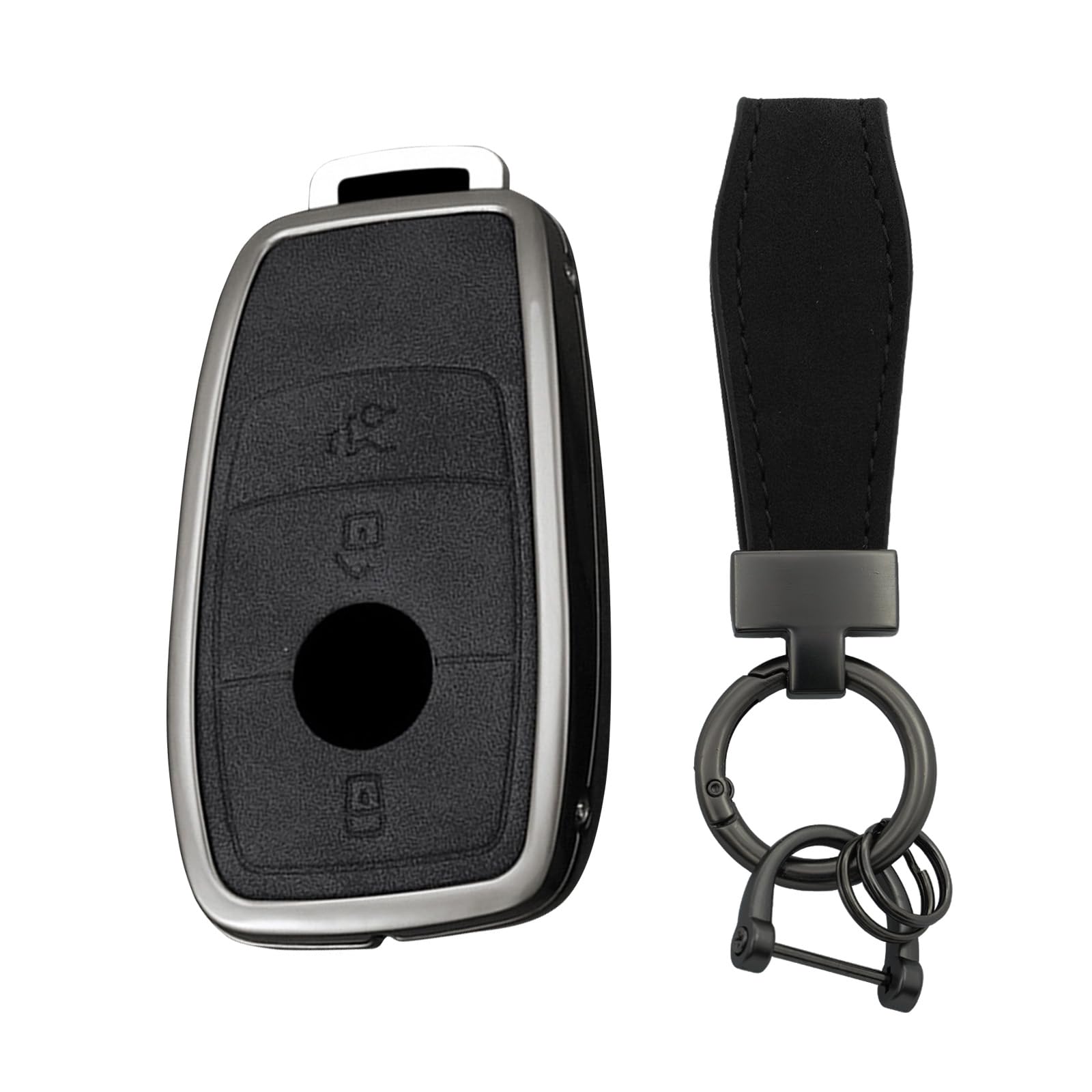 TECART Autoschlüssel Hülle Passt für Mercedes Benz A-Class C-Class CLA CLS E-Class GLA GLC GLE GLS Schlüsseltasche Zinklegierung Leder Smart Fernschlüssel Cover 3 Tasten- T Schwarz TECART Autoschlüssel Hülle Passt für Mercedes Benz A-Class C-Class CLA CLS E-Class GLA GLC GLE GLS Schlüsseltasche Zinklegierung Leder Smart Fernschlüssel Cover 3 Tasten- T Schwarz von TECART
