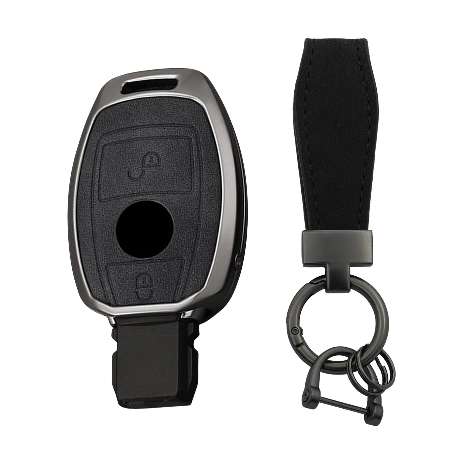 TECART Autoschlüssel Hülle Passt für Mercedes Benz ABCEGSRV CL CLA CLE CLK CLS CES EMS SL SLK GLA Schlüsseltasche Zinklegierung Leder Smart Fernschlüssel Cover 2 Tasten- T Schwarz TECART Autoschlüssel Hülle Passt für Mercedes Benz ABCEGSRV CL CLA CLE CLK CLS CES EMS SL SLK GLA Schlüsseltasche Zinklegierung Leder Smart Fernschlüssel Cover 2 Tasten- T Schwarz von TECART