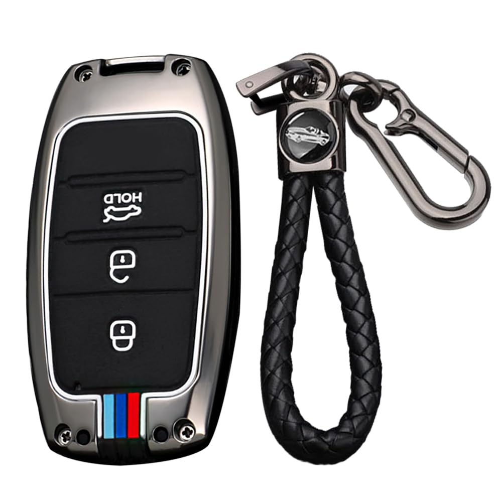TECART Autoschlüssel Hülle Schutz Schlüsselanhänger Halter Fit Für Kia NIRO Forte Optima Sorento Rio Soul EV Zubehör 3 Tasten Schwarz TECART Autoschlüssel Hülle Schutz Schlüsselanhänger Halter Fit Für Kia NIRO Forte Optima Sorento Rio Soul EV Zubehör 3 Tasten Schwarz von TECART