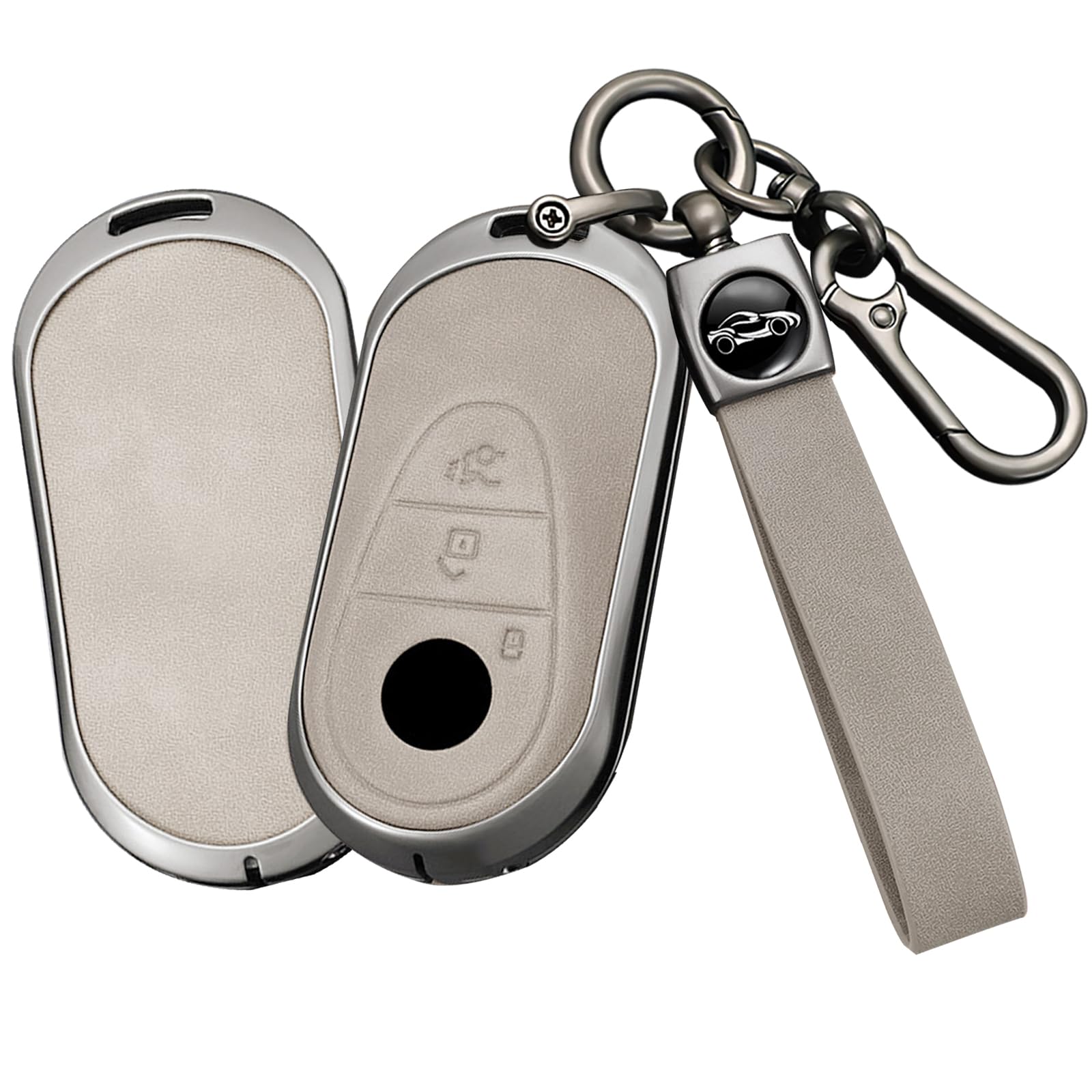 TECART Autoschlüsseletui etui Schlüssel Schutz Etui Passt für Mercedes Benz C W206 S W223 S300 S350 S400 S450 S500 C200 C260 Leder Fernsteuerung Schlüsselhülle Schlüsselanhänger 3 Tasten B Grau TECART Autoschlüsseletui etui Schlüssel Schutz Etui Passt für Mercedes Benz C W206 S W223 S300 S350 S400 S450 S500 C200 C260 Leder Fernsteuerung Schlüsselhülle Schlüsselanhänger 3 Tasten B Grau von TECART