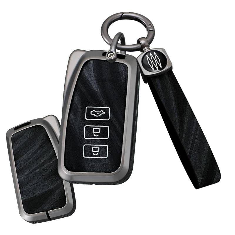 TECART Intelligent Schlüsselhülle Schlüsselbox passt für Lexus is ES GX NX RX LX LC LS RC UX260 UX260h 300h GS350 IS200t IS250 IS300 LX570 Schlüssel Schutz Etui Schlüsselbox Leder 3 Tasten Schwarz von TECART