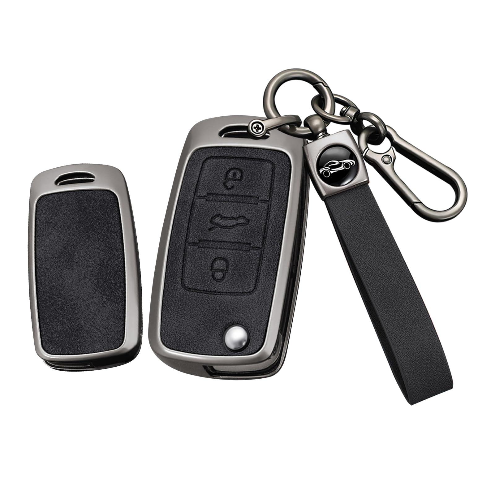 TECART Kartenhalterc Autoschlüssel Hülle Passt für VW Polo Passat Golf MK6 Sagitar Tiguan Schlüsselschutz Passt für Skoda Fabia Seat Leon Schlüsselanhänger Schlüsselbox 3 Tasten Schwarz A TECART Kartenhalterc Autoschlüssel Hülle Passt für VW Polo Passat Golf MK6 Sagitar Tiguan Schlüsselschutz Passt für Skoda Fabia Seat Leon Schlüsselanhänger Schlüsselbox 3 Tasten Schwarz A von TECART