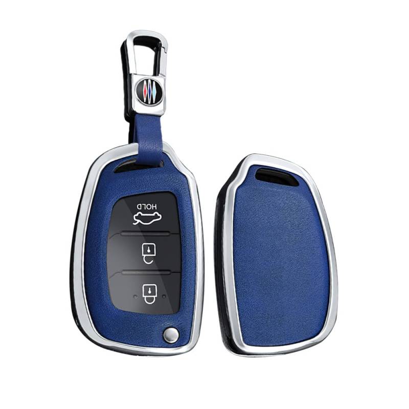 TECART Smart Autoschlüssel Hülle Cover Passt für BMW 2er MPV F45 F46 3er G20 5er G30 G31 6er GT G32 7er G11 G12 M5 F90 X1 F48 Leder Zinklegierung Schutzhülle Schlüsselcover Zubehör 18 Taste B Braun von TECART