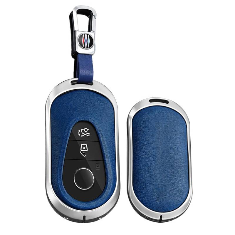 TECART Smart Autoschlüssel Hülle Cover Passt für BMW 2er MPV F45 F46 3er G20 5er G30 G31 6er GT G32 7er G11 G12 M5 F90 X1 F48 Leder Zinklegierung Schutzhülle Schlüsselcover Zubehör 39 Taste B Braun von TECART