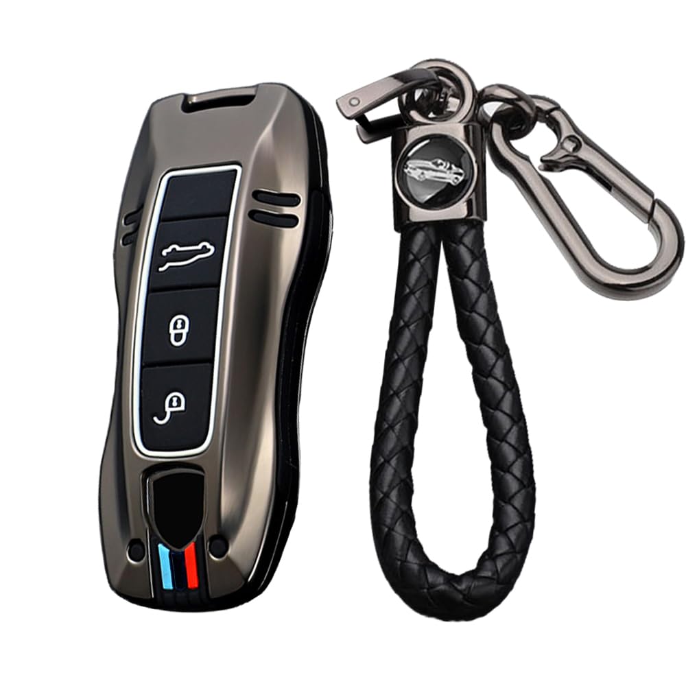 TECART Smart Autoschlüssel Hülle Cover Passt für Porsche 911 958 971 996 997 987 987 GT3 9YA Macan Boxster Carrera Metal Schutzhülle Schlüsselcover Zubehör Auto Schlüssel 3 Taste Schwarz A TECART Smart Autoschlüssel Hülle Cover Passt für Porsche 911 958 971 996 997 987 987 GT3 9YA Macan Boxster Carrera Metal Schutzhülle Schlüsselcover Zubehör Auto Schlüssel 3 Taste Schwarz A von TECART