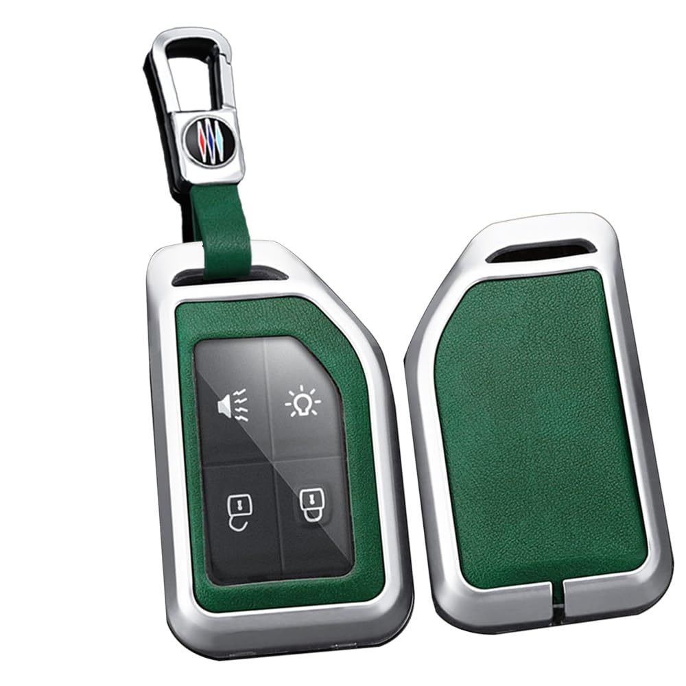 TECART Smart Autoschlüssel Hülle Cover Passt für Volvo Cargo 555 FH16 FM FH EVRO Truck Ledermuster Tragbar Schutzhülle Schlüsselcover Zubehör Schlüssel A 4 Taste Silber Grün TECART Smart Autoschlüssel Hülle Cover Passt für Volvo Cargo 555 FH16 FM FH EVRO Truck Ledermuster Tragbar Schutzhülle Schlüsselcover Zubehör Schlüssel A 4 Taste Silber Grün von TECART