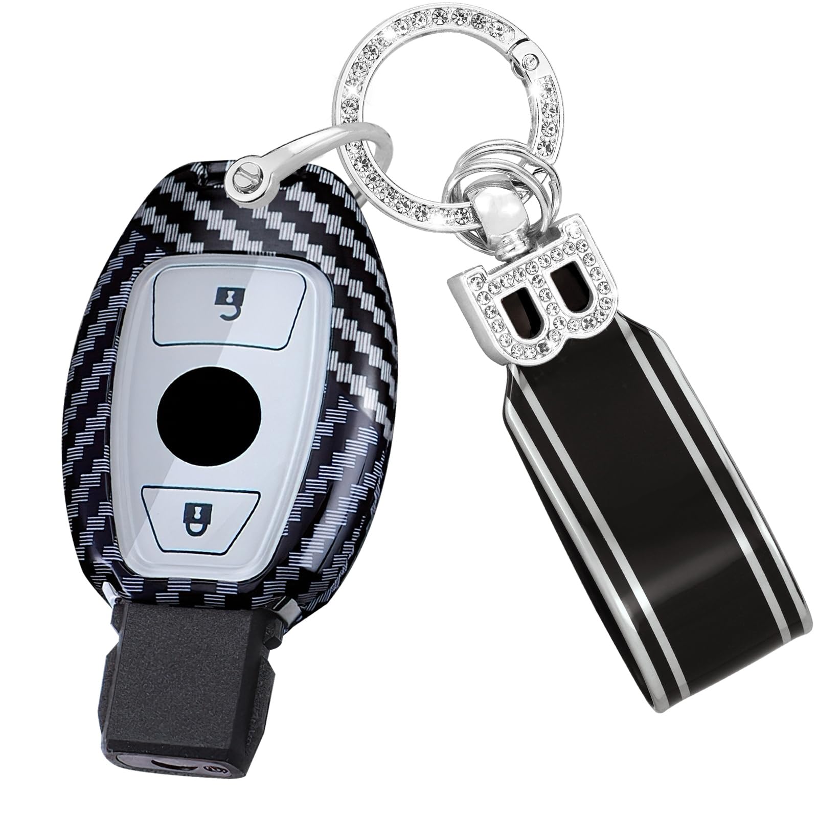 TECART Smart Autoschlüssel Hülle Schlüsselhülle PC Passt für Mercedes Benz A B C E ML S R CL CLK W164 W176 W245 W204 W211 W212 W245 Schlüsselschutz Schlüsseltasche Schutzhülle 2 Tasten A-Schwarz Weiß TECART Smart Autoschlüssel Hülle Schlüsselhülle PC Passt für Mercedes Benz A B C E ML S R CL CLK W164 W176 W245 W204 W211 W212 W245 Schlüsselschutz Schlüsseltasche Schutzhülle 2 Tasten A-Schwarz Weiß von TECART