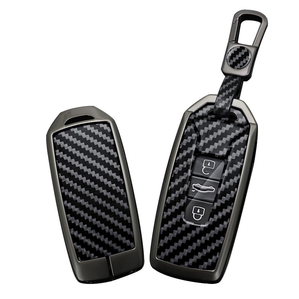 TECART Smart Autoschlüssel Hülle Cover Passt für VW Touareg 2018-2021 CC 2011-2016 PVC Schlüsselanhänger Keyless Go Schutz 3 Taste Kohlefaser A Schwarz TECART Smart Autoschlüssel Hülle Cover Passt für VW Touareg 2018-2021 CC 2011-2016 PVC Schlüsselanhänger Keyless Go Schutz 3 Taste Kohlefaser A Schwarz von TECART