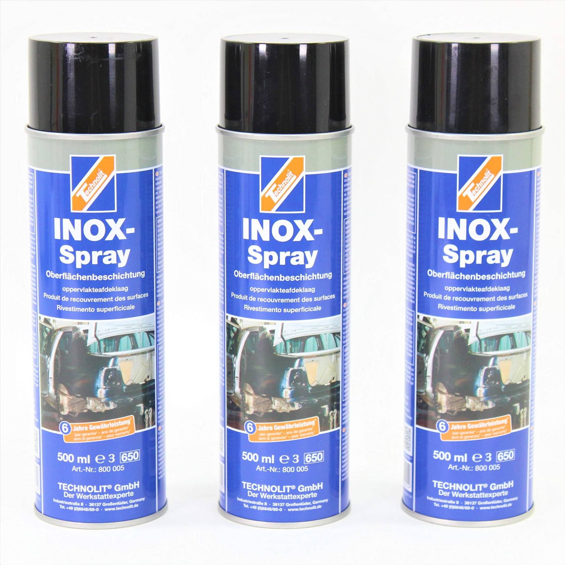 TECHNOLIT INOX Spray Korrosionsschutz Rostschutz Kunststoff Schweißpunkt 3X 500 ml TECHNOLIT INOX Spray Korrosionsschutz Rostschutz Kunststoff Schweißpunkt 3X 500 ml von TECHNOLIT