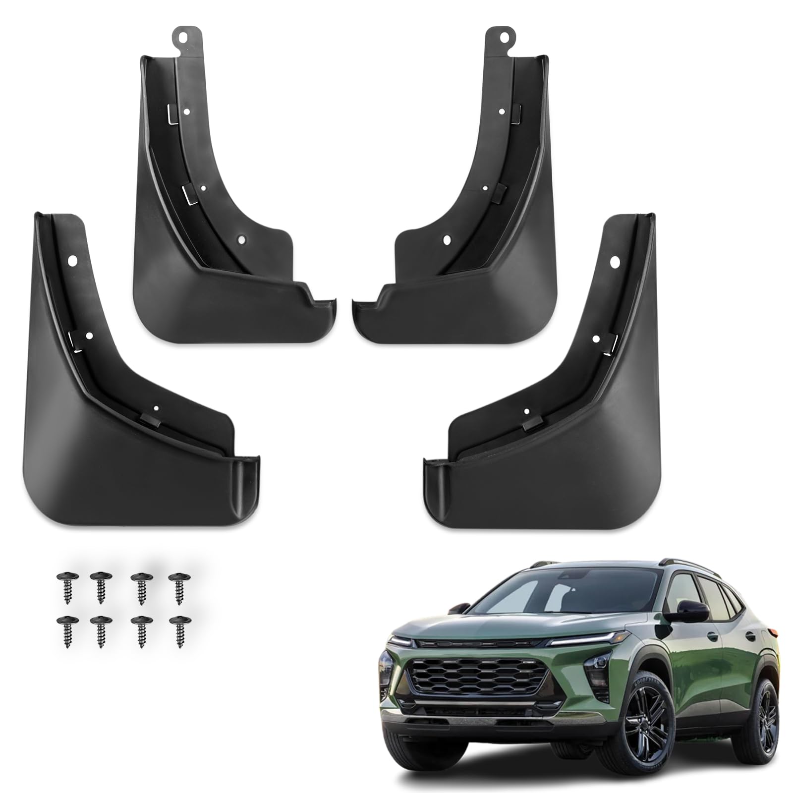 TECHPICCO Schmutzfänger, kompatibel mit Chevrolet Trax 2024, Kotflügelschutz, 4 Stück, kompatibel mit Chevy Trax-Zubehör 2024, Spritzschutz ohne Bohren TECHPICCO Schmutzfänger, kompatibel mit Chevrolet Trax 2024, Kotflügelschutz, 4 Stück, kompatibel mit Chevy Trax-Zubehör 2024, Spritzschutz ohne Bohren von TECHPICCO